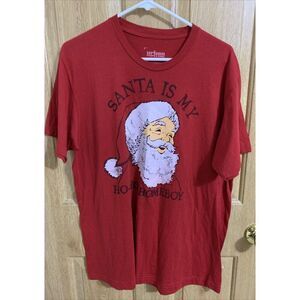 Urban Pipeline Holiday Shirt Men's XL Red Santa Is My Ho Ho Homeboy
